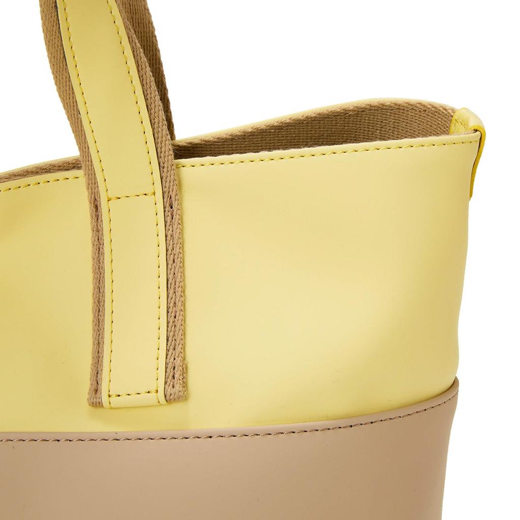 Bright Color Block Mini Tote Bag [Breath TOPKAPI] (Lemon Yellow)
