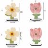 High-end Floral Tabletop Clock Cute Cartoon Mute Clock Modern Flower Display Clock  Bedroom