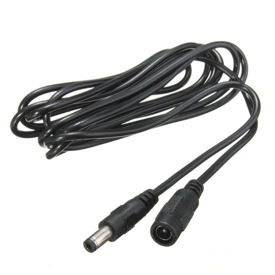 Câble d'extension d'alimentation CC mâle vers femelle 2M 5,5 mm x 2,1 mm Connecteur de cordon