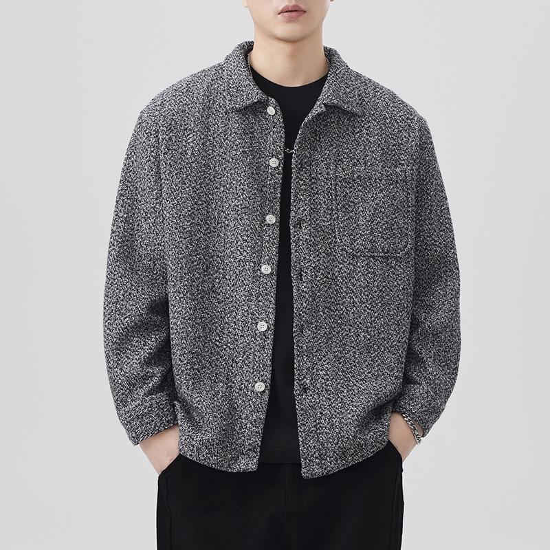 

Весна Новая Японская Ретро Мужская Свободная Вязаная Рубашка Повседневная Рубашка Американская Куртка 4XL