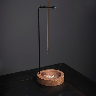 Zen-Inspired Wooden Incense Holder with Ash Catcher - Ideal for Meditation & Home Decor
