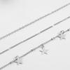 Accessories, Stylish Retro Multi-layer Star Pentagram Fringed Moon Pendant Necklace Collarbone Chain 1