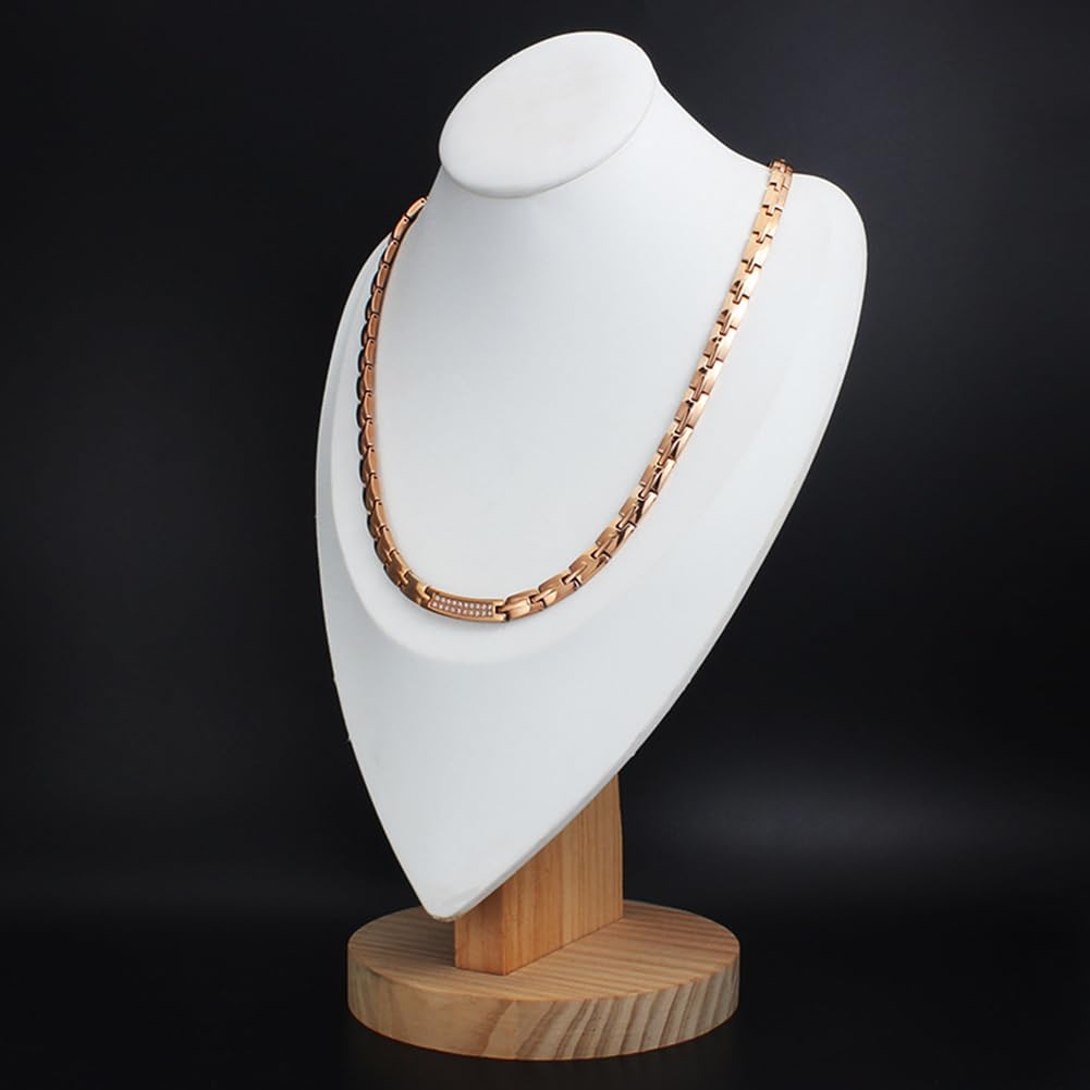 Brand Popular Magnetic Necklace for Men and Women Popular Strong Stylish Gold 18K Mattite Germanium Necklace Stainless Steel Hypoallergenic Metal