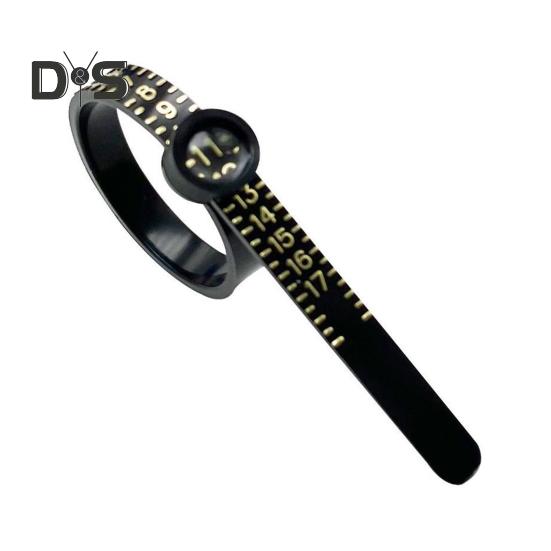 2 szt. Rozmiary pierścionków ze szkłem powiększającym do wygodnego odczytu Dokładna skala 1-17 Pasek do pomiaru pierścionków Wielokrotnego użytku amerykański wskaźnik rozmiaru palca Rozmiar biżuterii