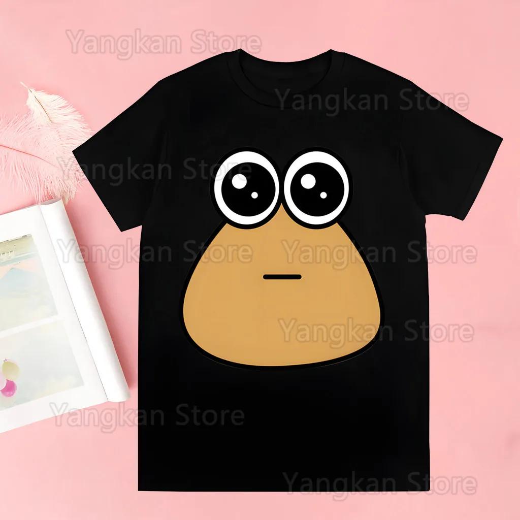 Pou Women Tshirt Harajuku Lady Letter Print T shirt Funny Female Tshirt Leisure Casual Fashion Aesthetic Tshirt