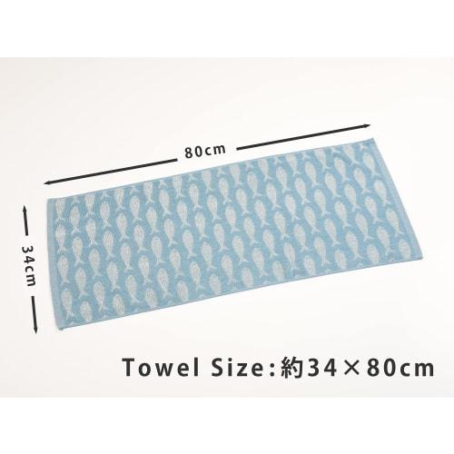 Kosugizen Face Towels, Everyday Nordic Style, Keytos, 5 Colors (5 Patterns), 1 of Each, 34 x 80 cm, Nordic Motif, Thin, Quick-Drying, Set of 5, SV-231