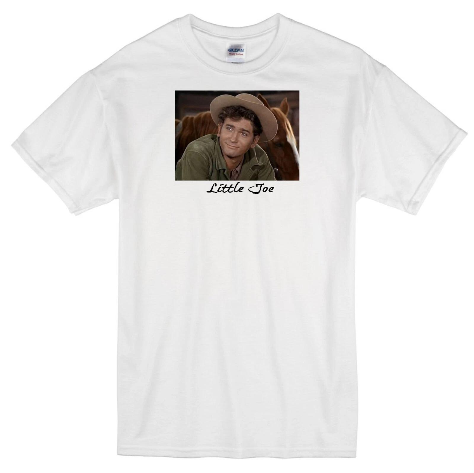 LITTLE JOE CARTWRIGHT MICHAEL LANDON BONANZA TV WESTERN PONDEROSA WHITE T-shirt L