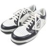 Excellent Low Cut Sneakers White Black Leather Mens 8 2EE363 Used