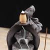 Kostenloses Räuchergefäß mit Kürbis- und Lotus-Wasserfall, Räucherstäbchenhalter, Räuchergefäß aus violettem Ton, Aroma-Rauch, Rückfluss, Heimdekoration – ohne Räucherwerk