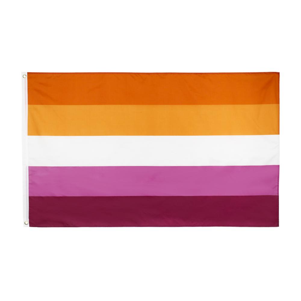 Stock All Inclusive Progress 3x5ft Polyester Big Rainbow Lesbian LGBT Gay Pride Flag Waterproof Lightweight