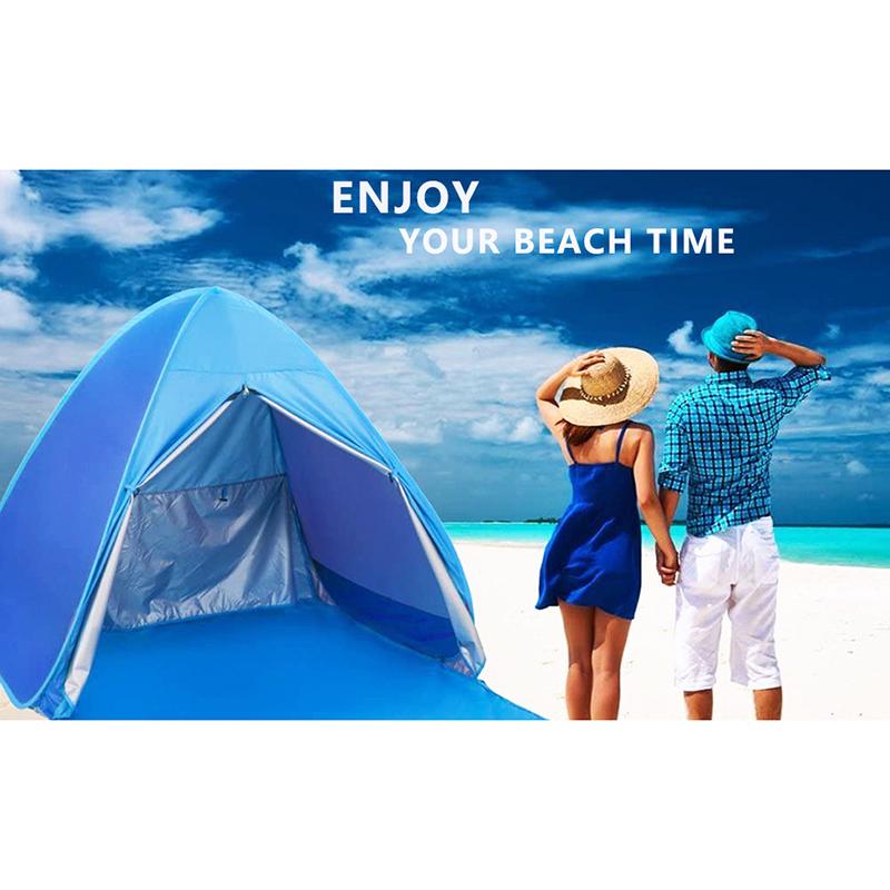 Automatic Pop Up Beach Tent, Portable Foldable Sun Shelter with UV Protection for Outdoor Seaside Use