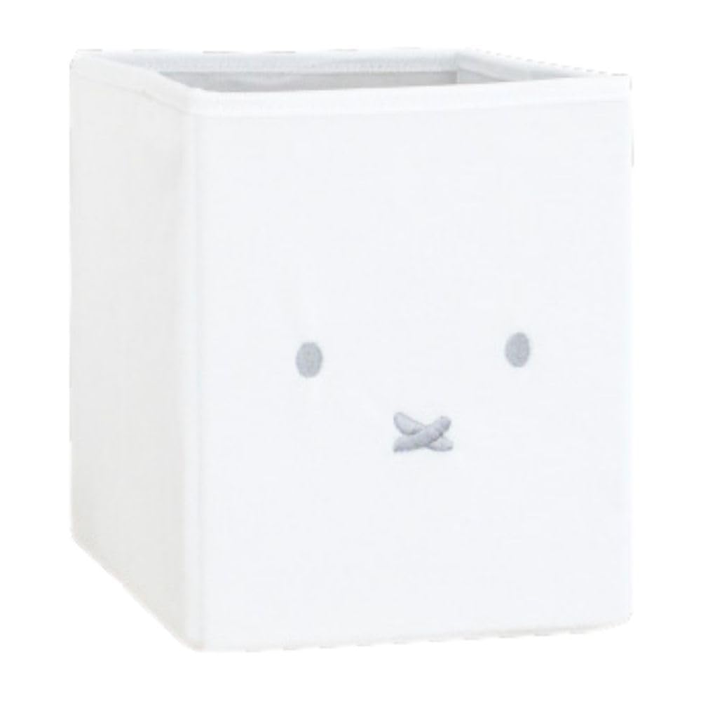 Tees Factory Miffy Plush Storage Box H230 X W190 X (Half Size), White, Approx. D250mm, MF-5545357WH