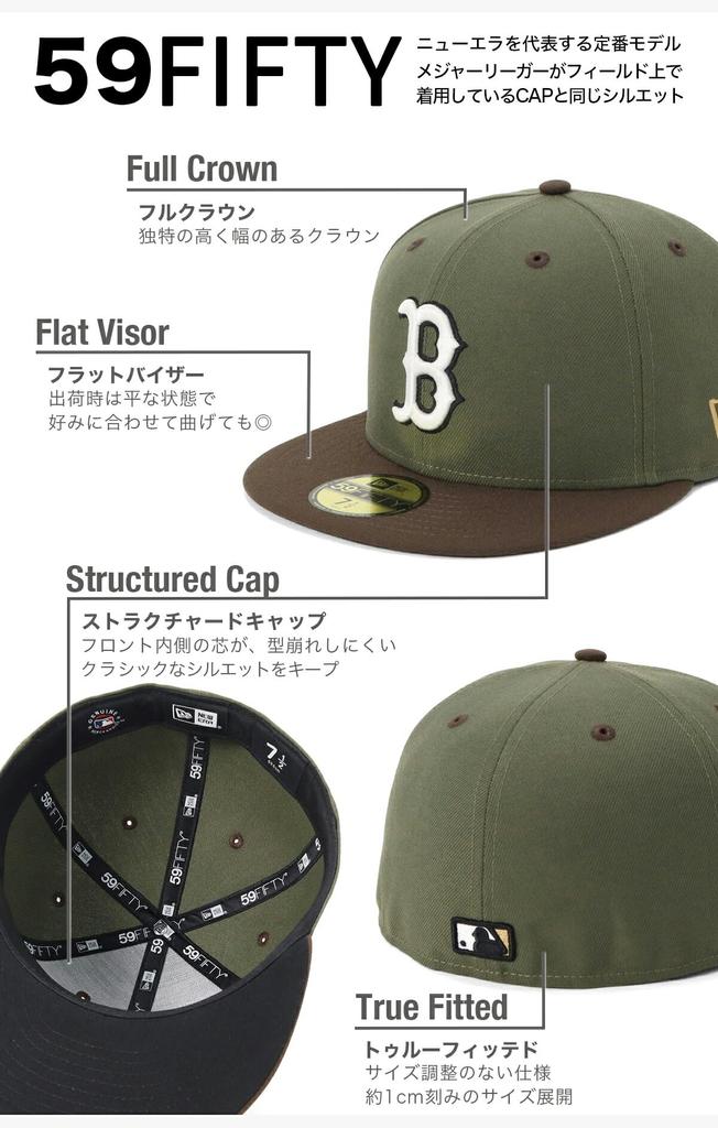 New Era 59FIFTY Kappe MLB Boston Red Sox, 2-farbiger Schirmunterseite, ONSPOTZ Exklusiv, Größe 7 3/8 (BOS Neues Olivgrün)