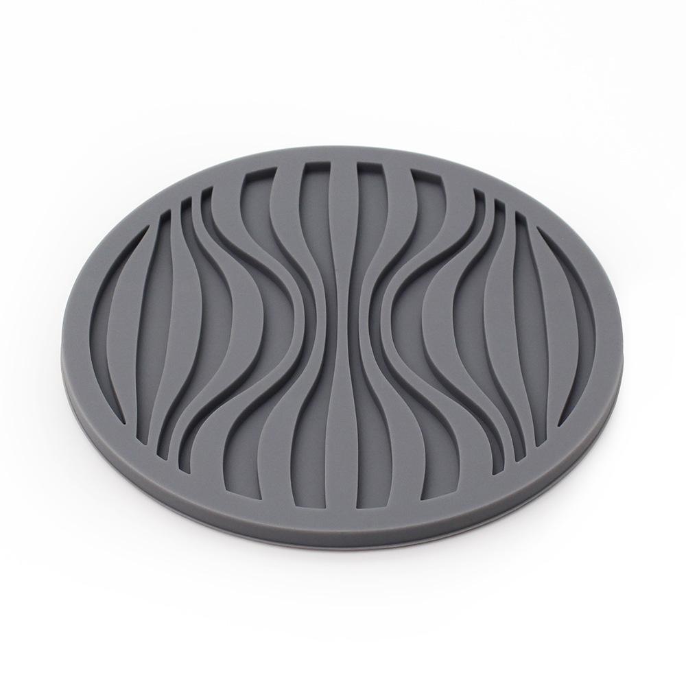 Thickened Round Silicone Marble Coaster - Heat-Resistant, Non-Slip, Food-Grade Anti-Scald Mat for Cups