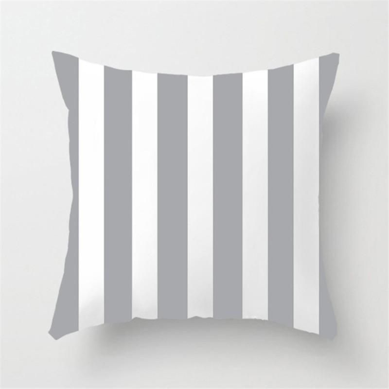 Grey Yellow Geometric Stripe Printed Pillowcase Modern Home Living Room Sofa Car Office Decoration Throw Pillow