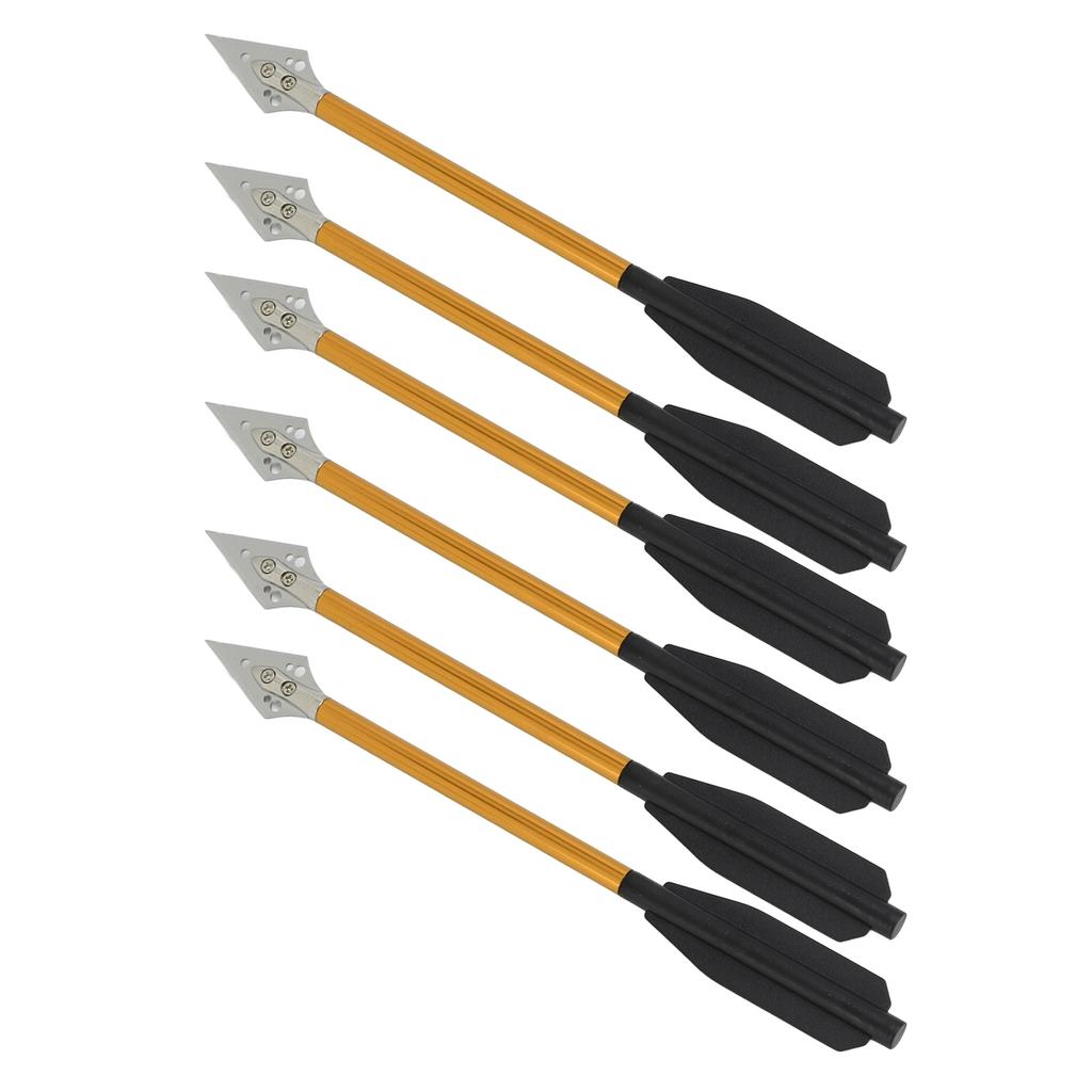 6Pcs Arrows Double Screw Fixing Aluminum Alloy Shooting Bow Arrows Archery Accessory 6.75in