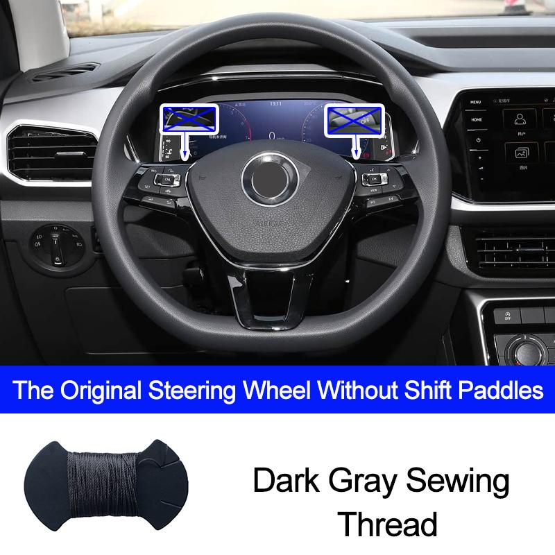 Hand Sewing Car Steering Wheel Cover Braid on the Steering wheel For Volkswagen Golf 7 Mk7 2012-2020 VW T-Cross 2018-2025 2025