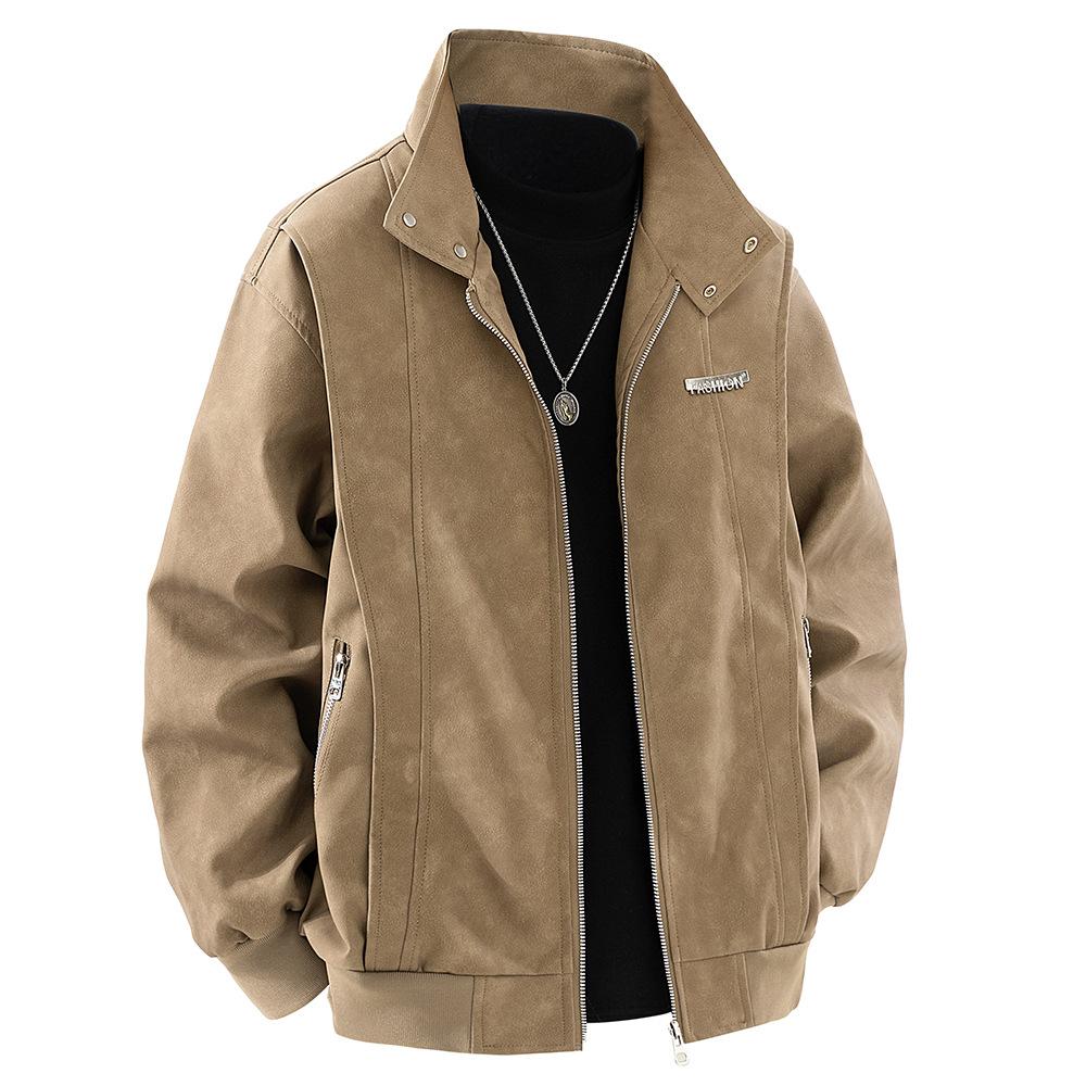 

Новая куртка с приспущенным плечом для мужской осени, уличная, красивая, с тяжелой вышивкой, парная куртка для подростков, кожаная куртка 3XL