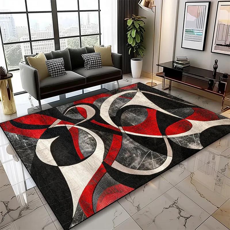 Tappeti Geometrici Moderni di Lusso per Soggiorno Decorazione Casa Tappeti Grandi Antiscivolo per Camera da Letto Tappetini Morbidi Lavabili per Comodino