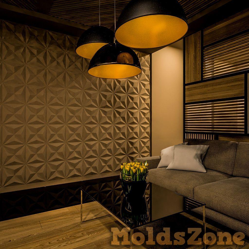 3D Wall Panel Mold for Gypsum, Plaster or Concrete Tile for Decorative Wall Panels 'Kalians'