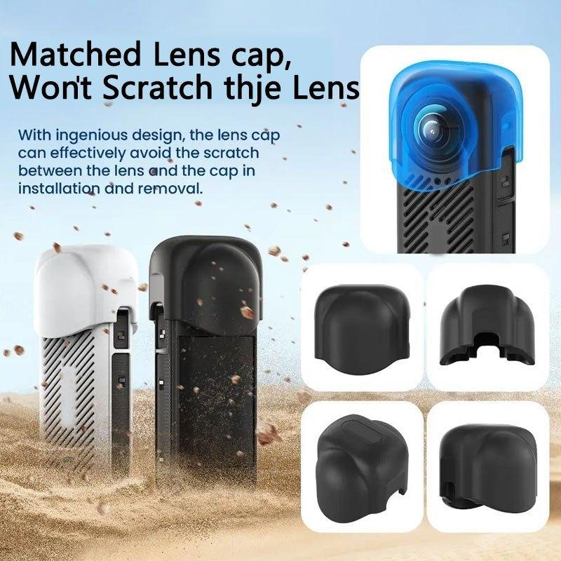 X3/X4/X5 Lens Cap for Insta360 X5 X3 X4 Camera Lens Guard Silicone Protective Cover Anti-Scratch Lens Protector Accessories