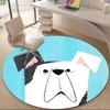 1PCPuppy Face Office Round Area Rug, Indoor Mat Suitable For Office, Under Office Chairs Bedroom Living Room Home Decor, Room Deco006