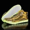 New Luminous Shoes High-top Men's Casual Shoes Children's Trendy Shoes Fashion Mirror Dazzling Lights Shoes Velcro Classmates