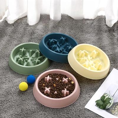 Pet Dog Slow Feeder Bowl Anti-choking Feeder PP Plastic Dish Bowl Home Dog Feeding Plate Anti-gulping Feeding Supplie Dog Feeder