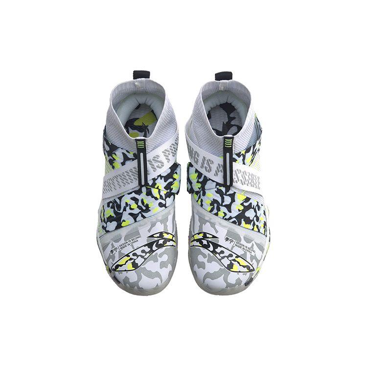 Li Ning Ranger Fabric Synthetic Leather TPU Shock Absorption Non-Slip Wear-Resistant High-Top Training Shoes Men Sneakers Yellow Gray Black AYAP015-5