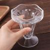 Elegant Glass Pudding Cups Transparent Glass Goblet Creative Ice Cream Cup  Dessert