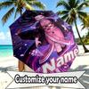 Custom Name Personalized Demon Slayer Print Umbrella, Auto Open Close, 8‑Rib Sturdy Frame, Commute Camping Hiking Use, Birthday Gift