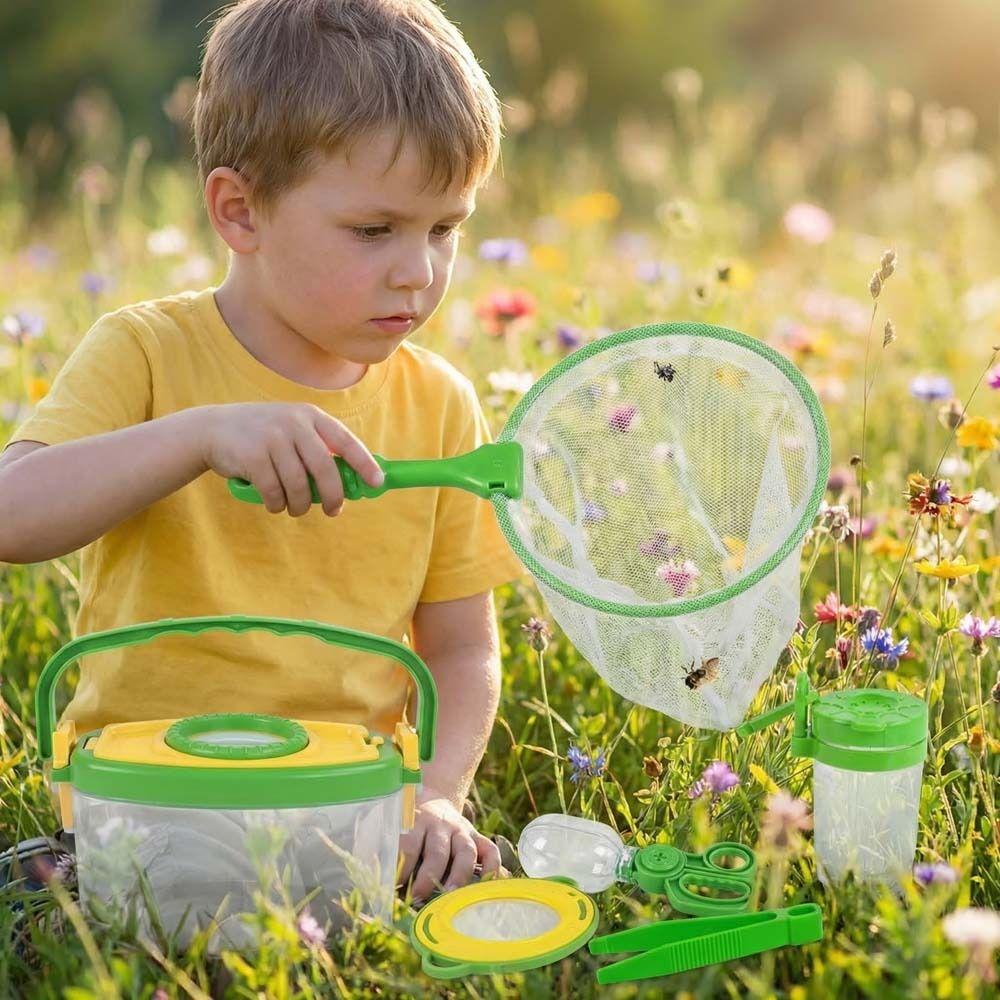 Male Jar Outdoor Adventure Set Tweezers Insect Cage Collector  Male And Female