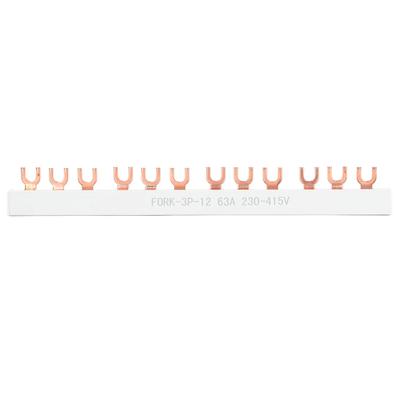 Screw Terminal Block Copper 12 Positions Barrier Strip Connector 63A 230415V for Connection