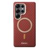 Luxury Leather Magsafe Phone Case for Samsung Galaxy S25 S24 Ultra Plus Wireless Charging Magnetic Shockproof Protective Cover
