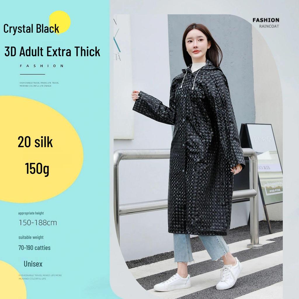 Reusable Full-Length Women's Raincoat for Outdoor Use