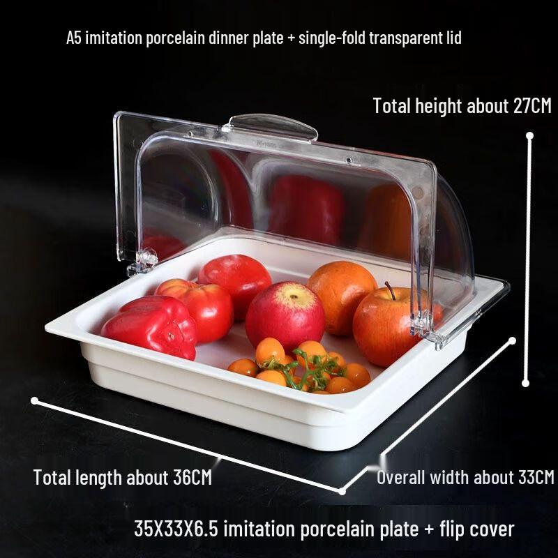 European Style Transparent Plastic Food Display Tray