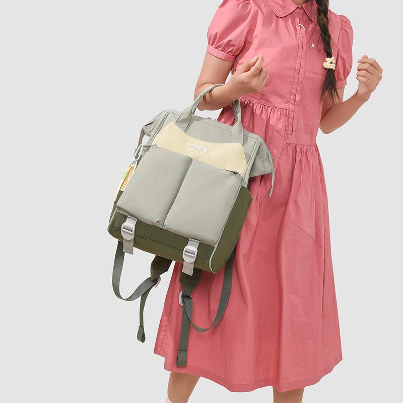 Schoolbag Outdoor Hiking Hiking Bag Women's Large Capacity Lightweight Contrast Color Backpack Men's Commuter Leisure Travel Bag Student School Bag
