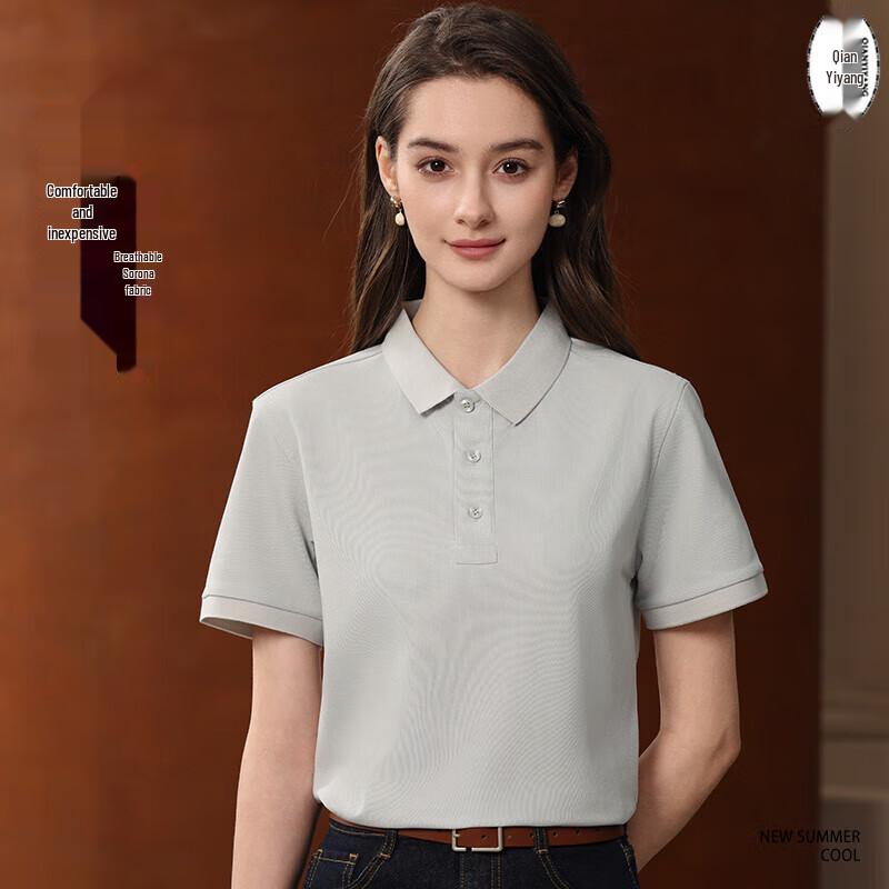 

QIANYIYANG Летняя футболка-поло с коротким рукавом 4XL