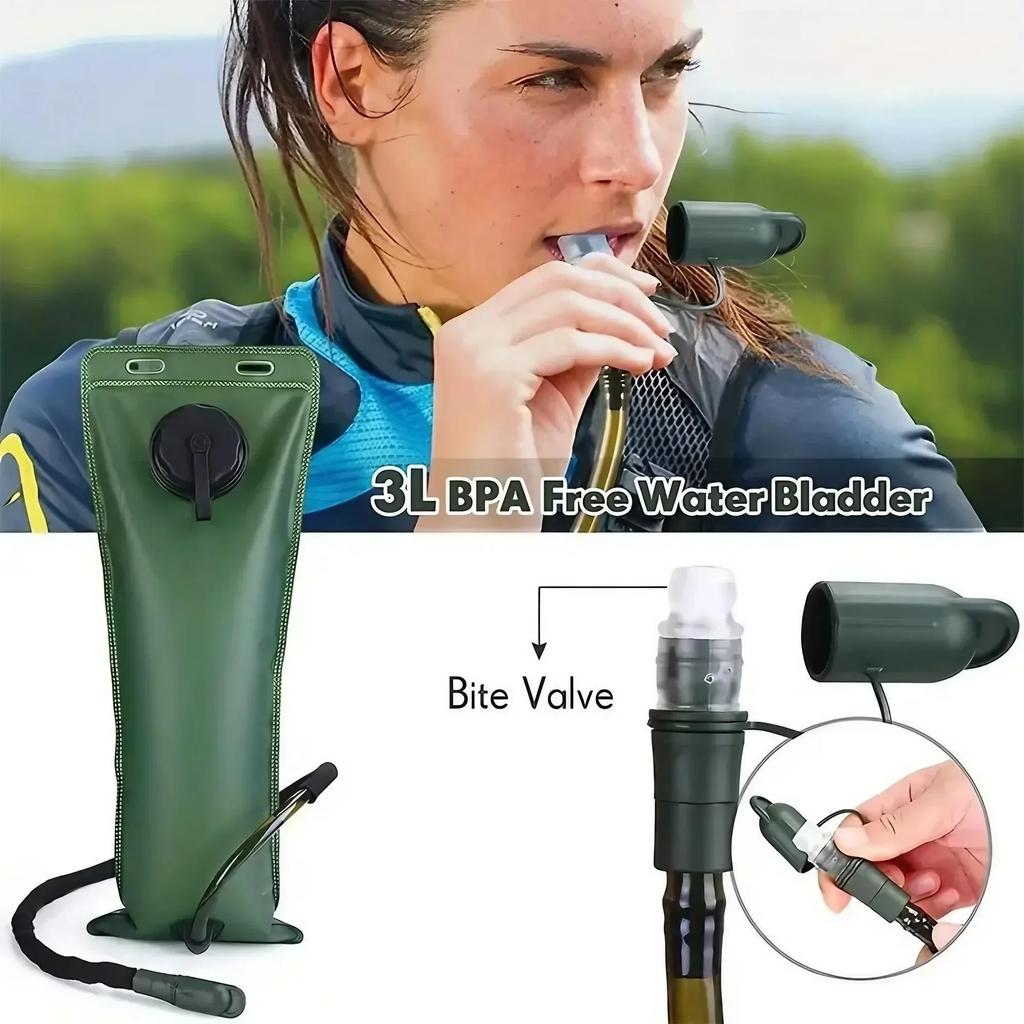 Tactical Water Bag Backpack 3L Military Hydration Pack Leakproof Water Reservoir for Camping Hiking Outdoor Adventure