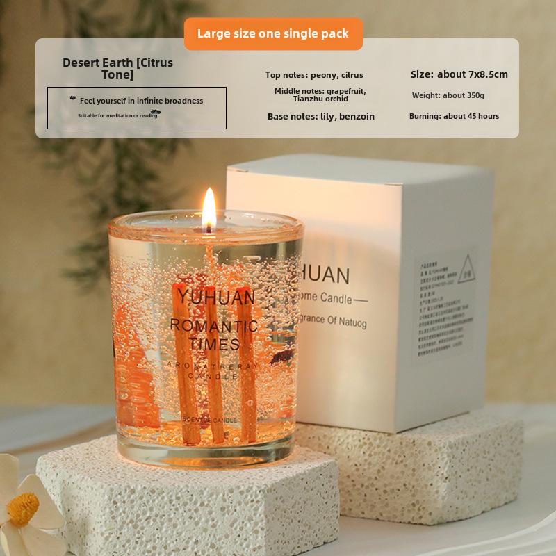 DIY Real Flower Jelly Scented Candle Cup - Creative Souvenir Gift for Girls' Bedroom with Long-Lasting Fragrance.