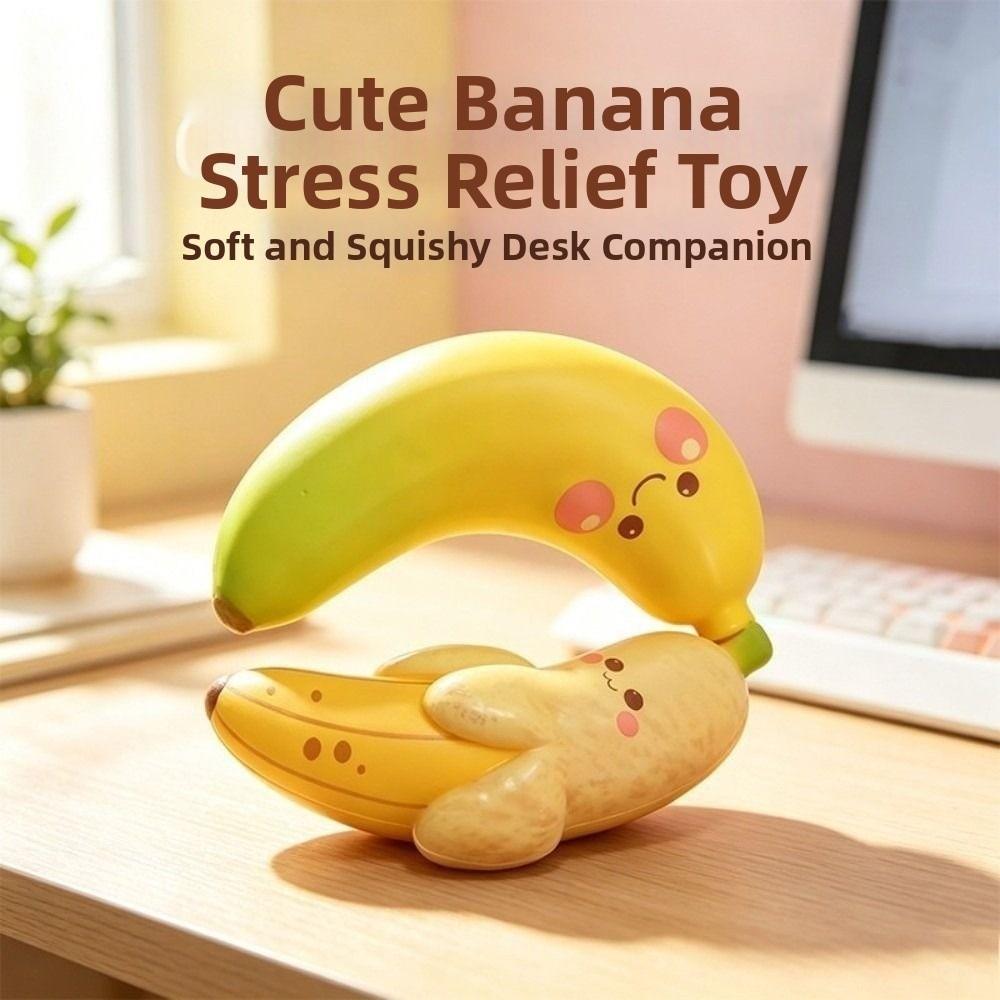 Soft Banana Squeeze Toys PU Banana Squishy Toy Kids Toy Fruits Pinch Toy Children's Gifts