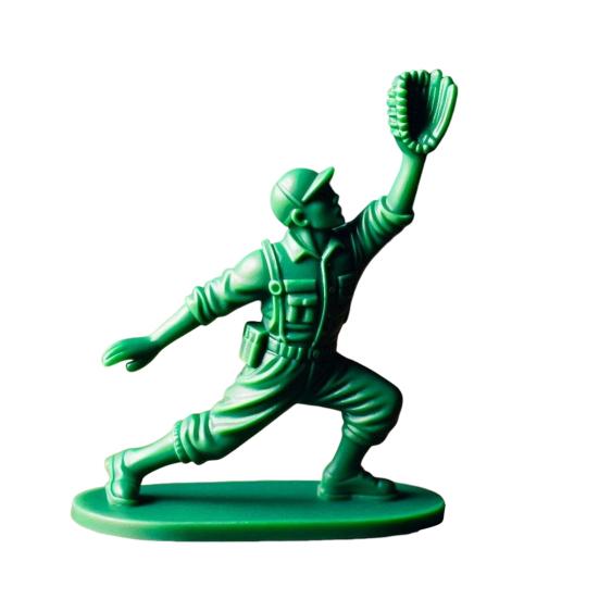 

Зеленая фигурка бейсболиста питчер кетчер филдер статуэтка скульптура D