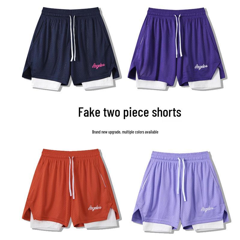 Quick-Dry Breathable Dual-Layer Sports Shorts