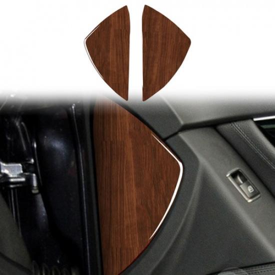 Panel Trim For Benz C-Class Middle Console Dashboard Brown Wood Grain Both Side