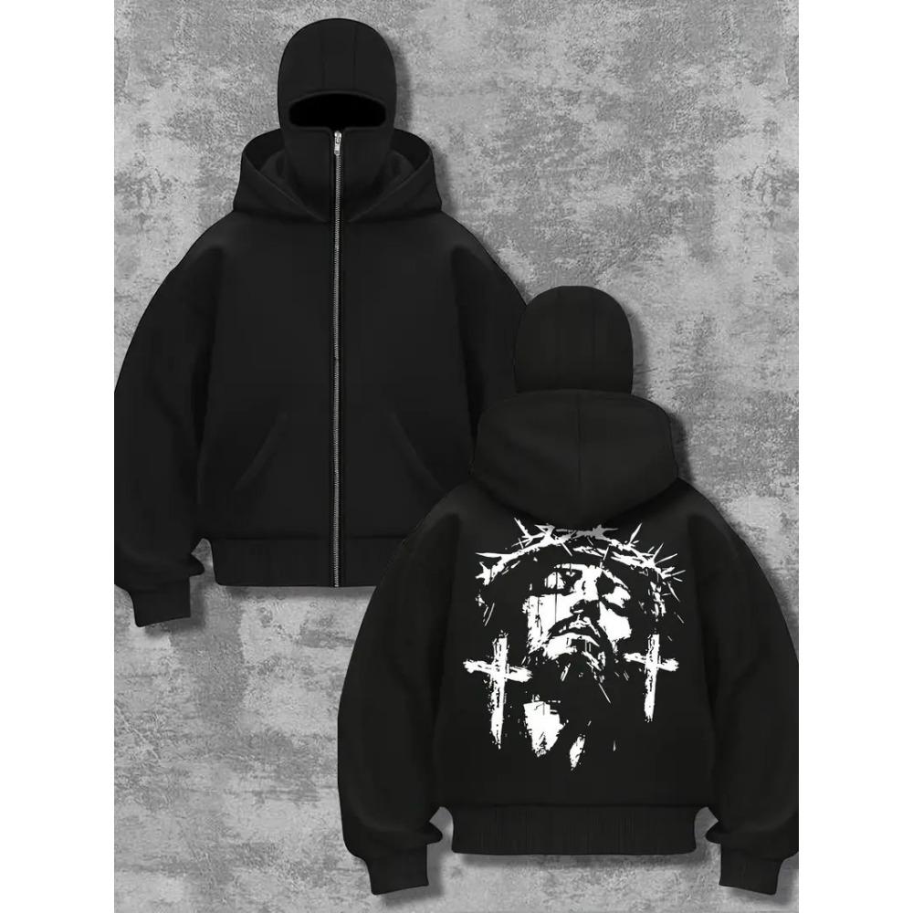 High End Doppelhut und Doppelhals Herren- und Damenmode und lustiger Streetstyle Mädchen Barak Hübsches Langarm-Kapuzensweatshirt