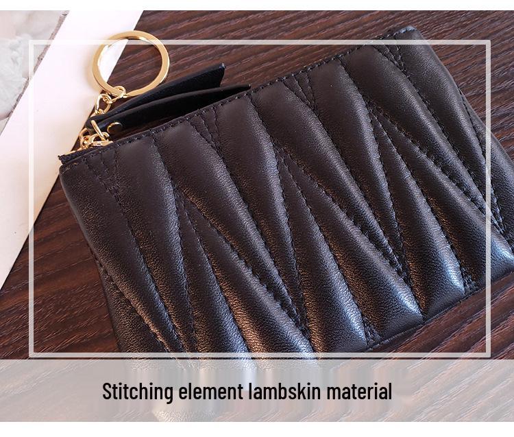 Women's Genuine Leather Mini Wallet with Zipper - 2025 Style