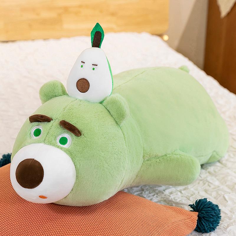 

Очаровательная плюшевая игрушка Панда-клубничка, мягкий плюшевый медведь, подушка-мягкая игрушка для детей 50 см 50cm/19.69in зелёный