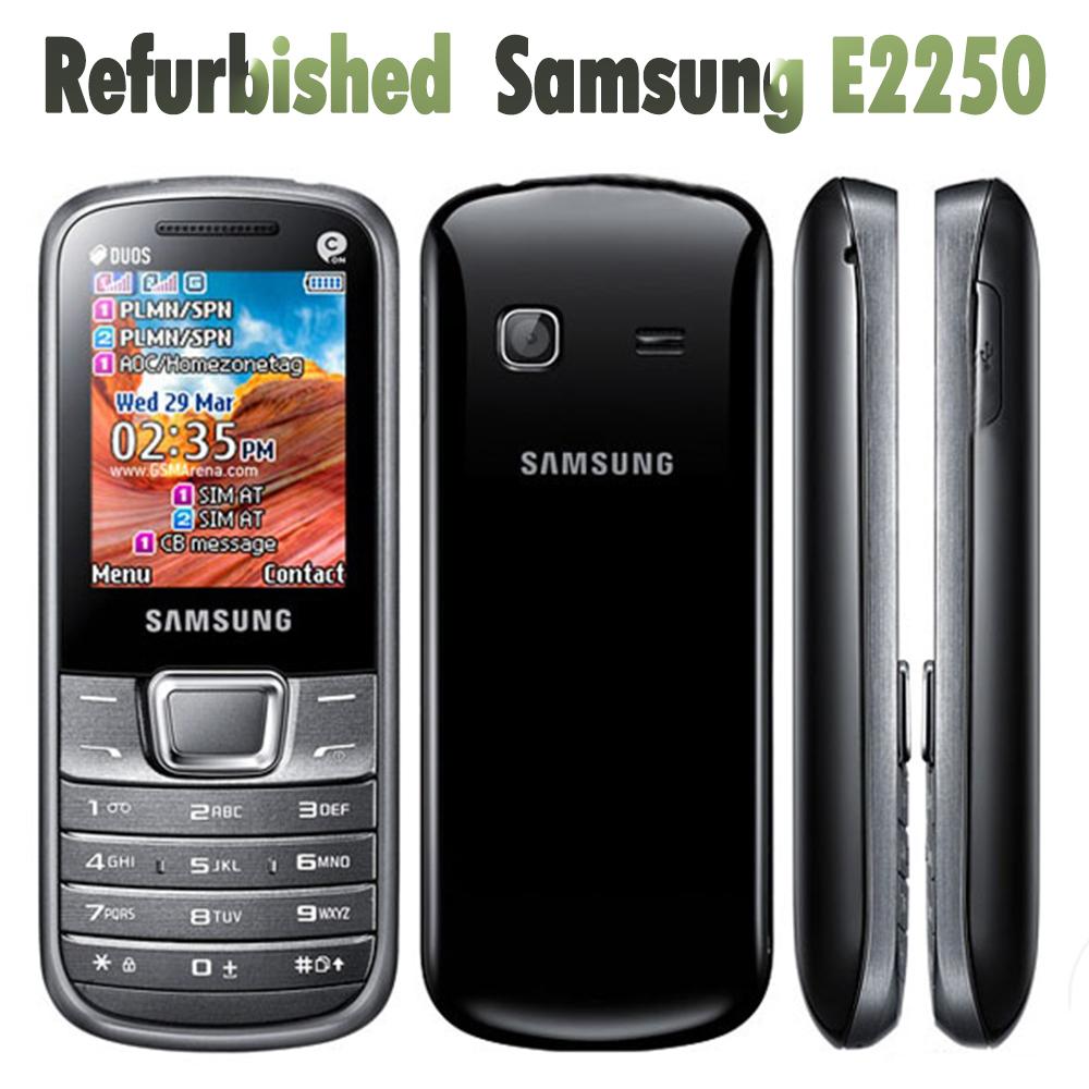 

95% новый Восстановленный Мобильный телефон Samsung E2250 E2250 No charger белый