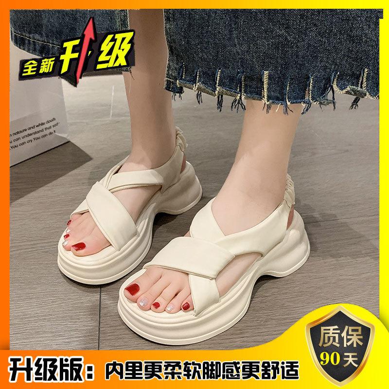 Vintage Ladies Muffin Platform Sandals