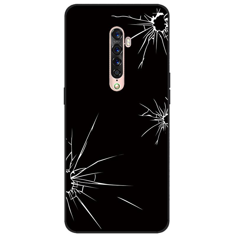 Für OPPO Reno 2 Hülle Weiches TPU-Silikon Cartoon Rückseite Handyhüllen TPU Schwarzer Stoßfänger für Hülle PCKM70, PCKT00, PCKM00, CPH1907